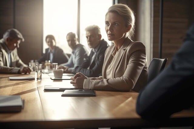 Mitarbeiter diskutieren über eine transparente Gehaltsstruktur.