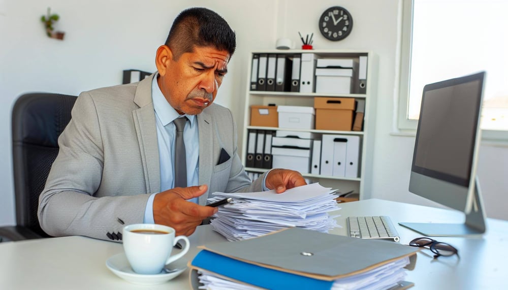 Arbeitgeber prüft Dokumente zur Personalfreisetzung
