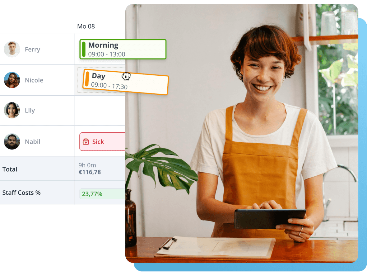 Employee scheduling & time registration made easy